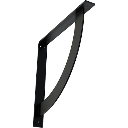 Ekena Millwork Bulwark Steel Bracket, Powder Coated Black 2"W x 18"D x 18"H BKTM02X18X18BUPBL